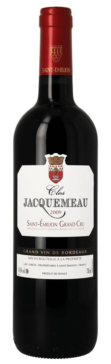Red wine called Clos Jacquemeau from Saint-Emilion