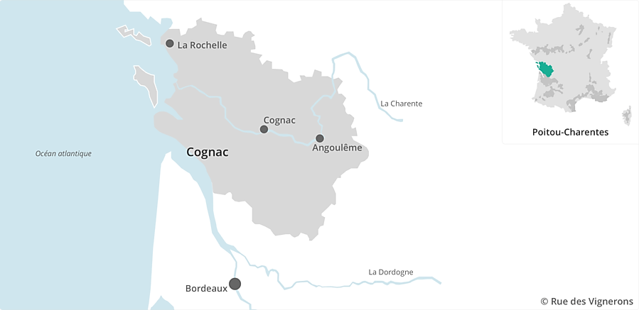 Mapa de Cognac