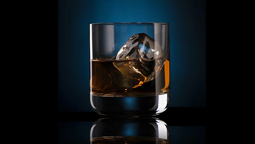 Glass of whiskey - cognac tasting