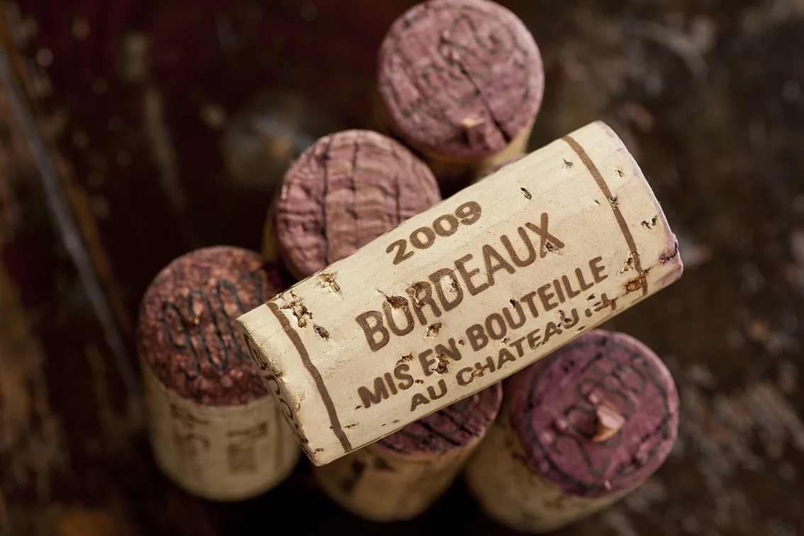Picture of several Bordeaux wine corks