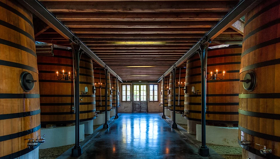 Wooden tank barrels for wine