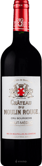 Red wine from Chateau du Moulin Rouge, haut-medoc