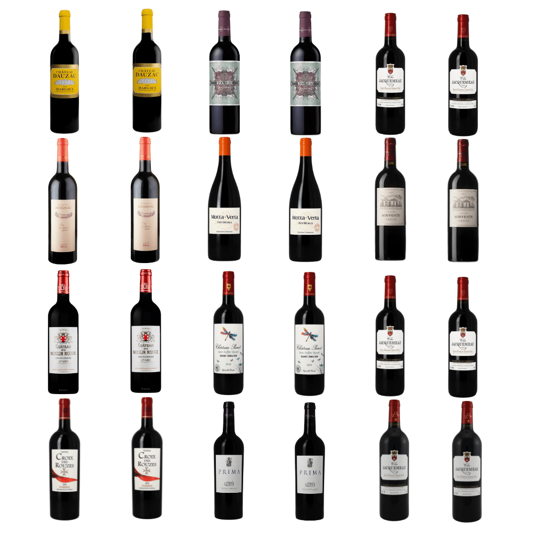 24 bottles of Bordeaux wine